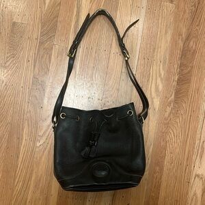 Vintage Dooney and Bourke Black Bucket Bag